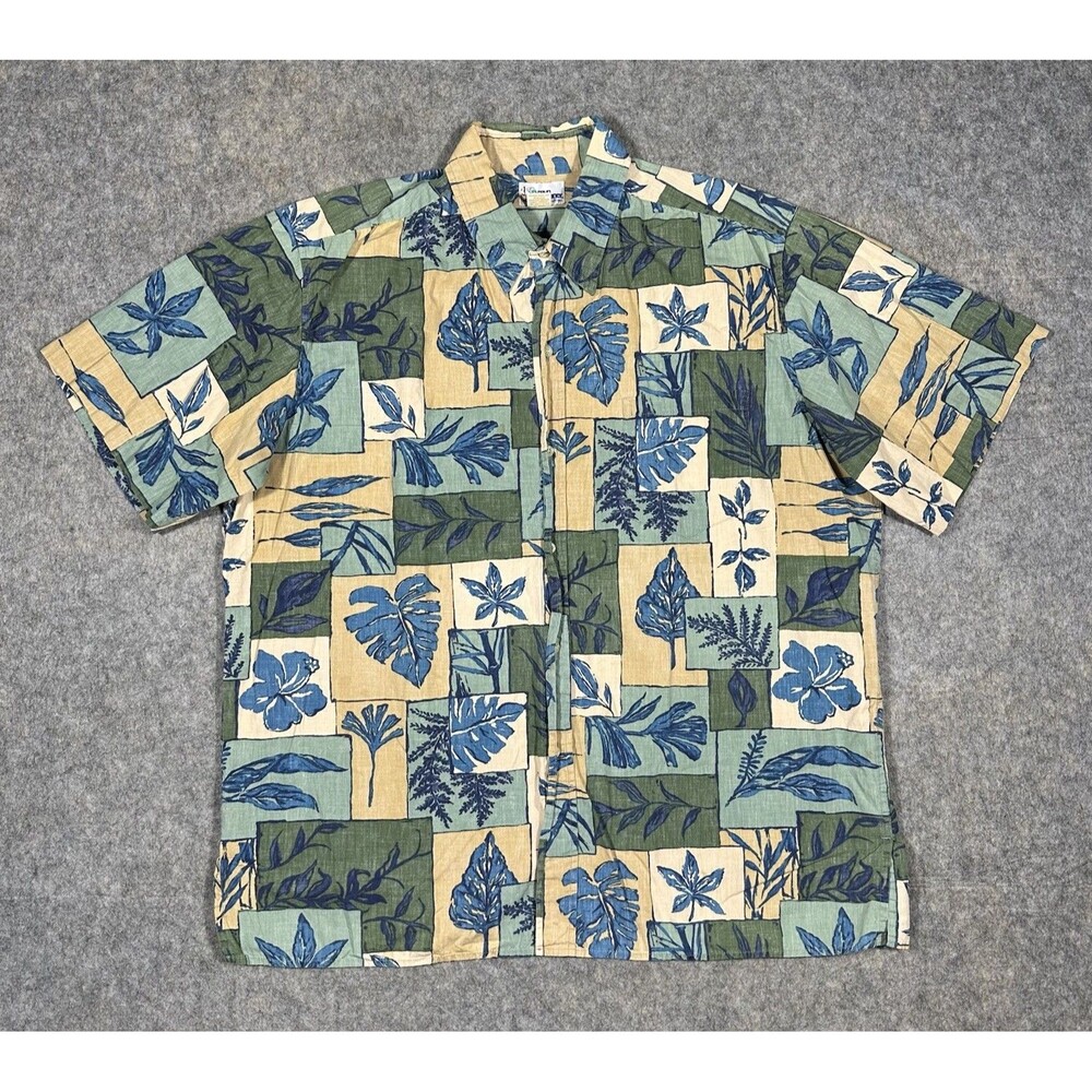 Reyn Spooner Vintage Hawaiian Button Up Shirt Men’s XXL Floral Beach READ